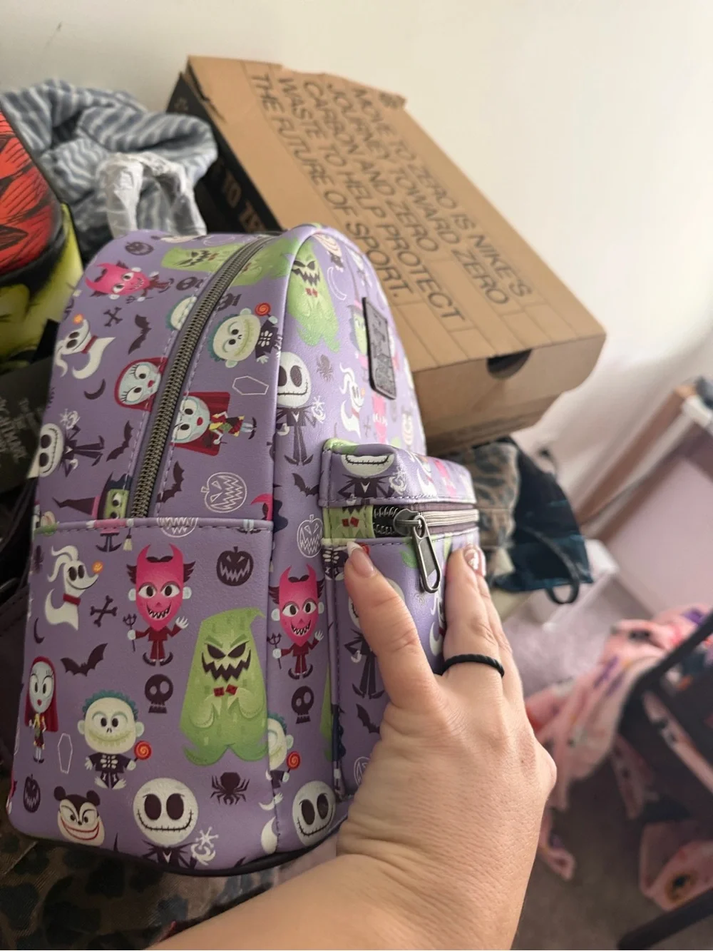 NWT The Nightmare Before Christmas Purple Mini Backpack by Loungefly